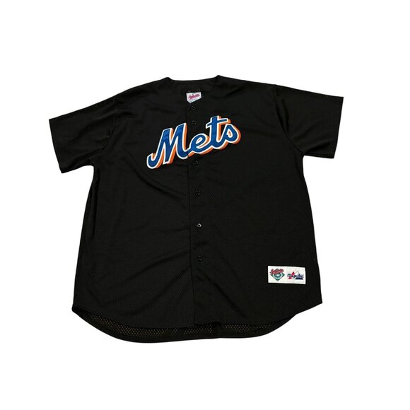 Vintage Majestic New York Mets Authentic MLB Diamond Collection Black Jersey XL - Picture 1 of 8